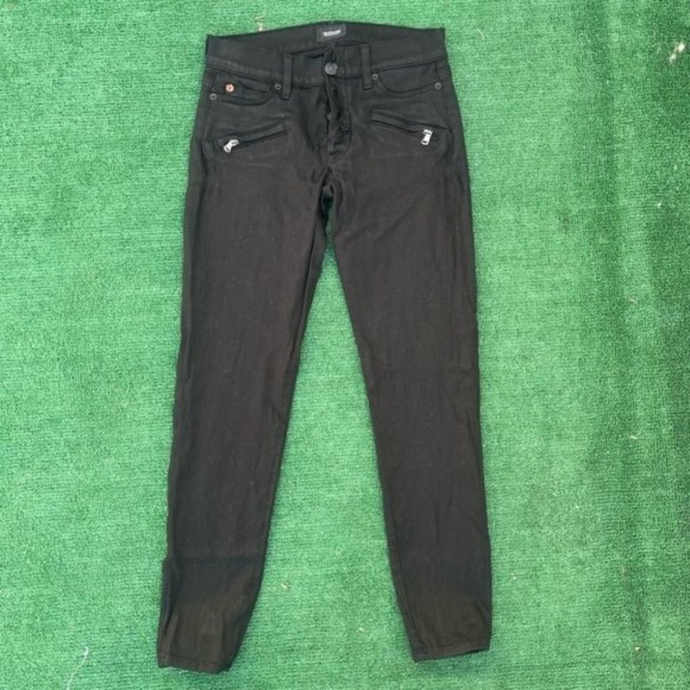 Hudson Krista Super Skinny Jeans w/ Exposed Fly Black Size 27